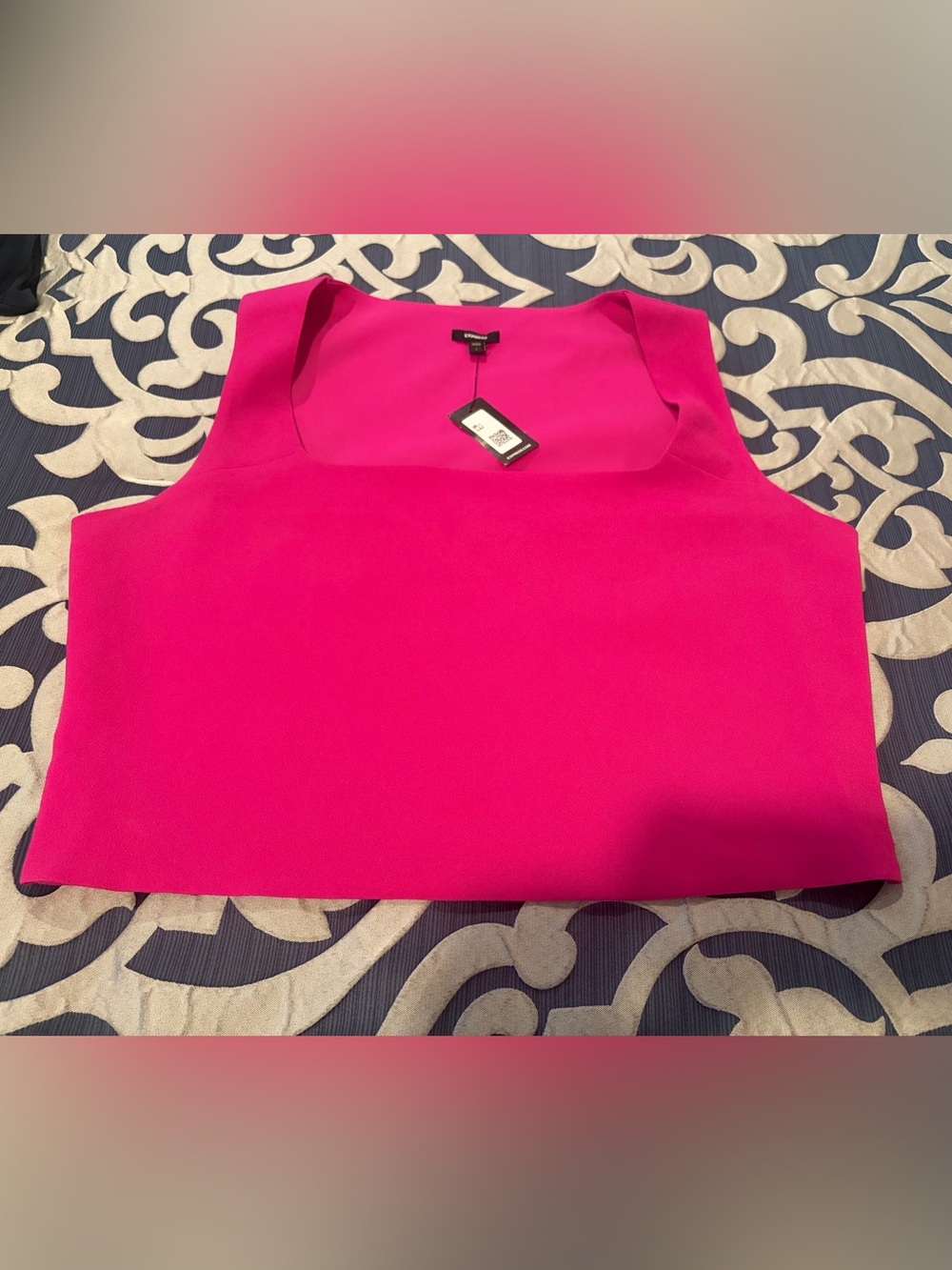 Express Bright Pink Cropped Tank